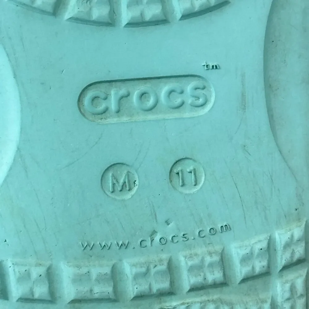 Crocs Classic Slide M11 Sandals Blue Slip On Double Strap Flats Shoes